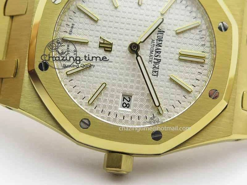 Royal Oak 39mm 15202 YG White Dial On YG Bracelet MIYOTA Premium 5016