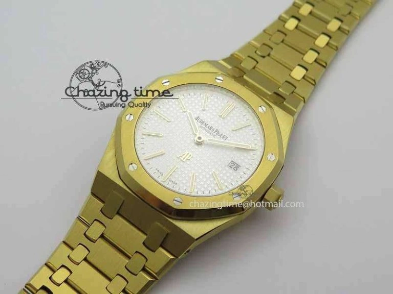 Royal Oak 39mm 15202 YG White Dial On YG Bracelet MIYOTA Premium 5016