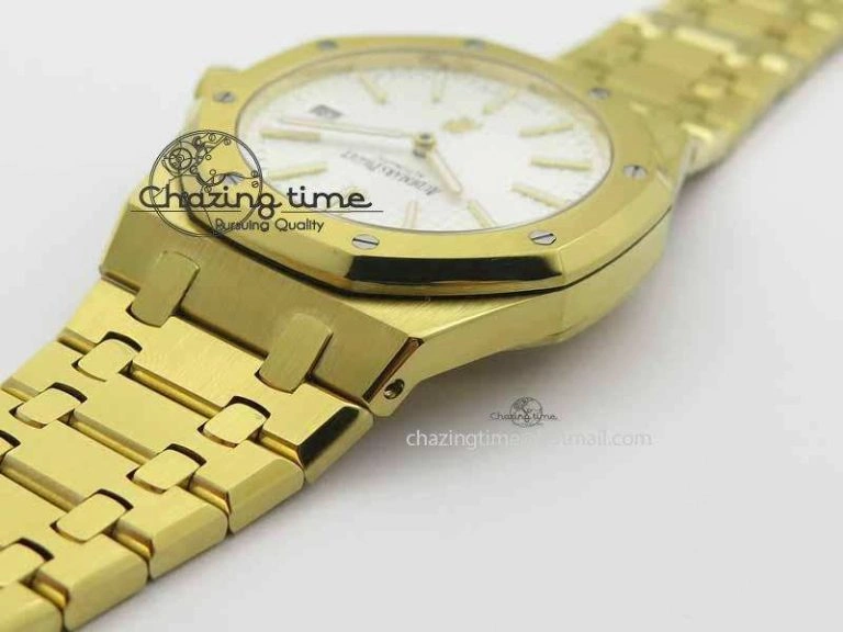 Royal Oak 39mm 15202 YG White Dial On YG Bracelet MIYOTA Premium 5016