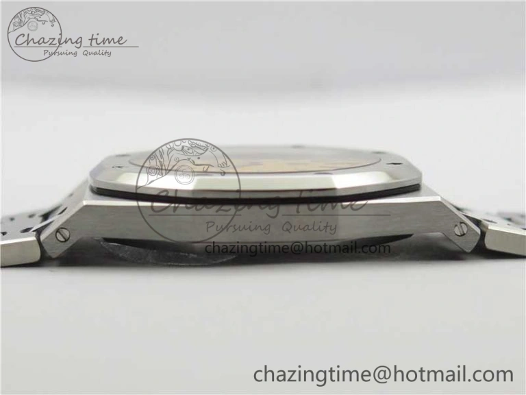 Sophisticated Royal Oak 39mm 15202BC SS XF 1:1 Best Edition Yellow Textured Dial on SS Bracelet A 4848