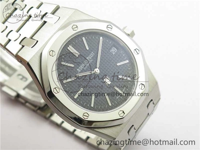 Royal Oak 39mm 15202IP Polished Bezel SS XF 1:1 Best Edition Gradient Blue Textured Dial on SS Bracelet A2121 V Contemporary 4836
