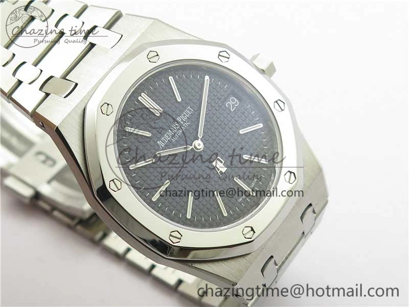 Royal Oak 39mm 15202IP Polished Bezel SS XF 1:1 Best Edition Gradient Blue Textured Dial on SS Bracelet A2121 V Contemporary 4836