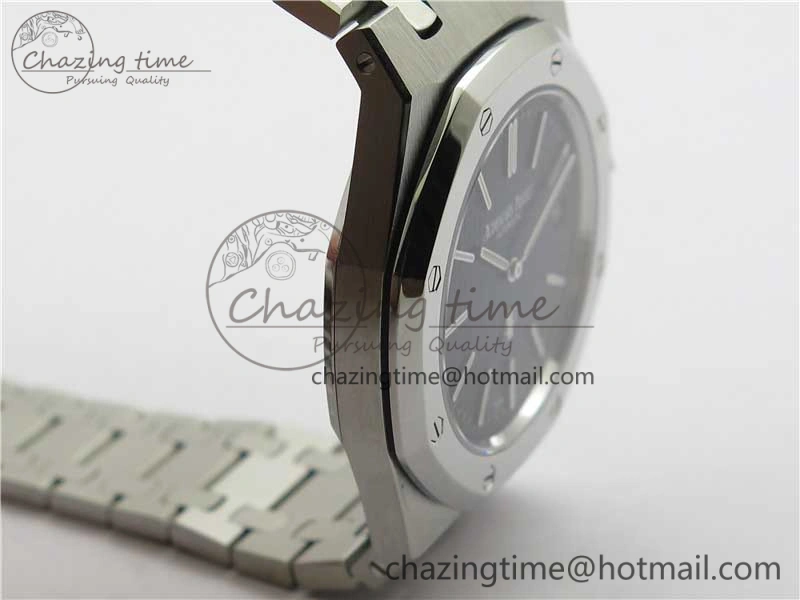 Royal Oak 39mm 15202IP Polished Bezel SS XF 1:1 Best Edition Gradient Blue Textured Dial on SS Bracelet A2121 V Contemporary 4836