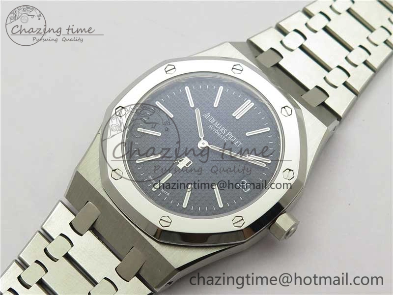 Royal Oak 39mm 15202IP Polished Bezel SS XF 1:1 Best Edition Gradient Blue Textured Dial on SS Bracelet A2121 V Contemporary 4836