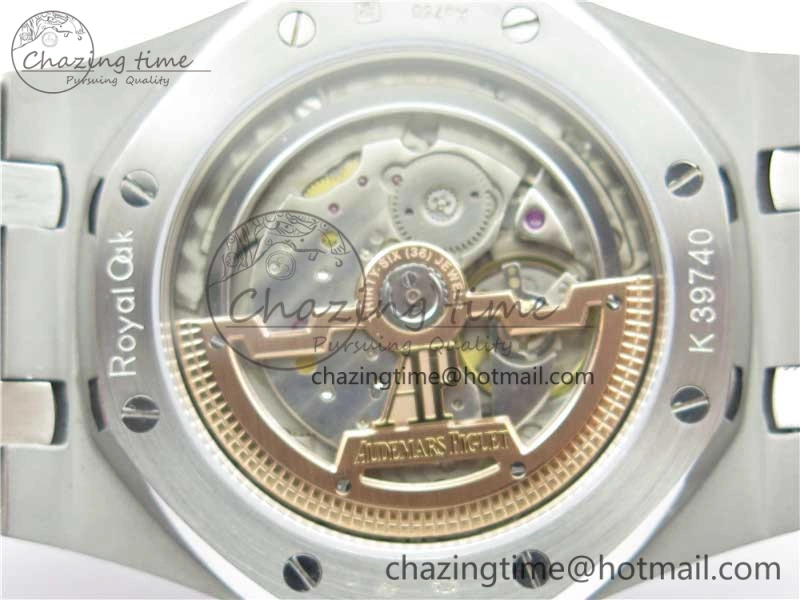 Royal Oak 39mm 15202IP Polished Bezel SS XF 1:1 Best Edition Gradient Blue Textured Dial on SS Bracelet A2121 V Contemporary 4836