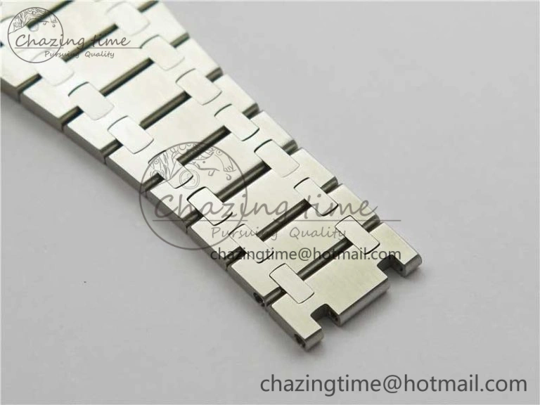 Royal Oak 39mm 15202IP Polished Bezel SS XF 1:1 Best Edition Gradient Blue Textured Dial on SS Bracelet A2121 V Contemporary 4836