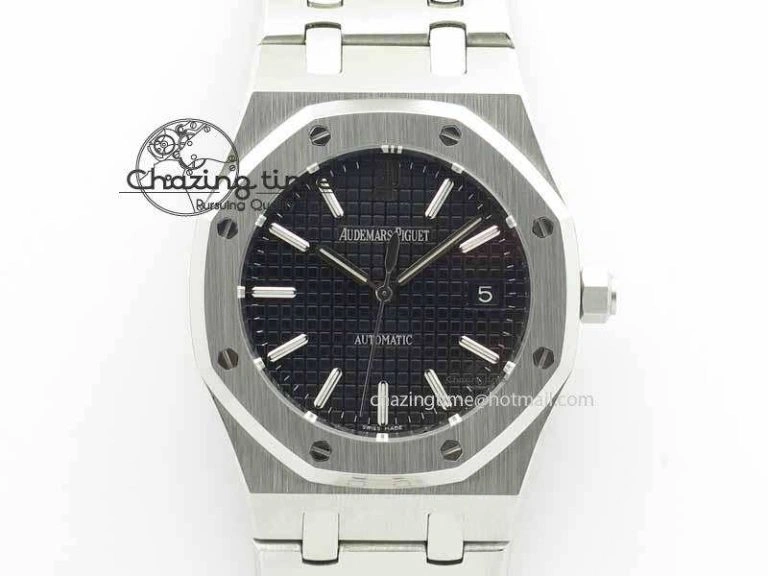 SmoothTexture Royal Oak 39mm 15300 SS BP Maker Best Edition Black Dial On SS Bracelet A 5004