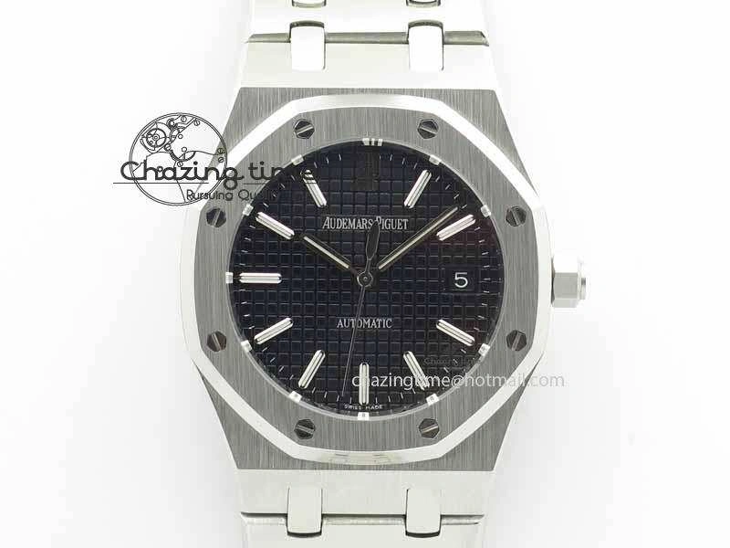 SmoothTexture Royal Oak 39mm 15300 SS BP Maker Best Edition Black Dial On SS Bracelet A 5004