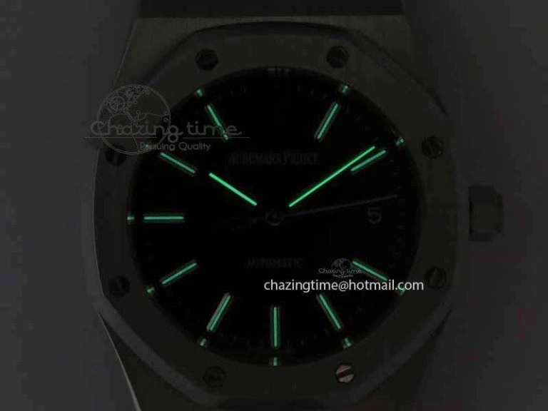 SmoothTexture Royal Oak 39mm 15300 SS BP Maker Best Edition Black Dial On SS Bracelet A 5004