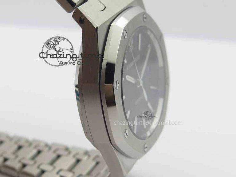 SmoothTexture Royal Oak 39mm 15300 SS BP Maker Best Edition Black Dial On SS Bracelet A 5004