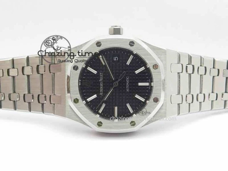 SmoothTexture Royal Oak 39mm 15300 SS BP Maker Best Edition Black Dial On SS Bracelet A 5004