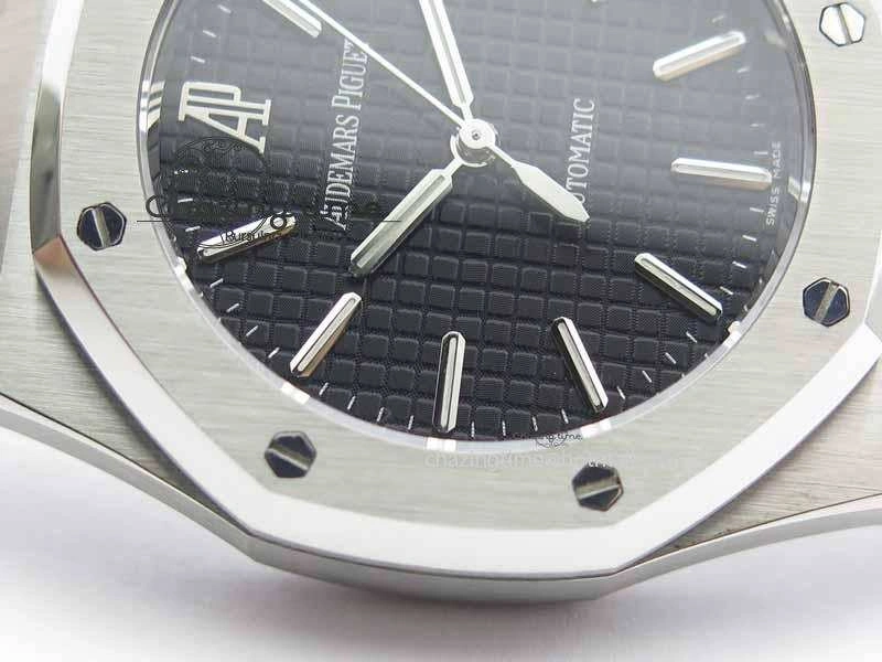 SmoothTexture Royal Oak 39mm 15300 SS BP Maker Best Edition Black Dial On SS Bracelet A 5004