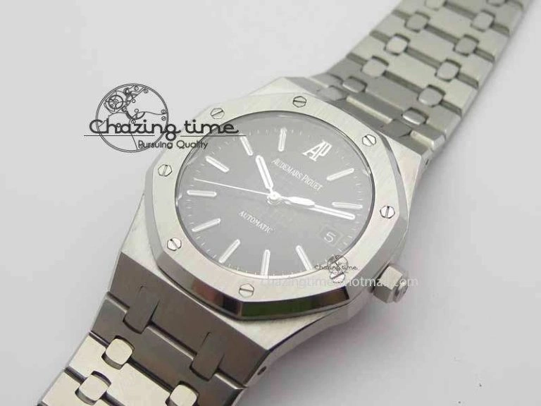 SmoothTexture Royal Oak 39mm 15300 SS BP Maker Best Edition Black Dial On SS Bracelet A 5004