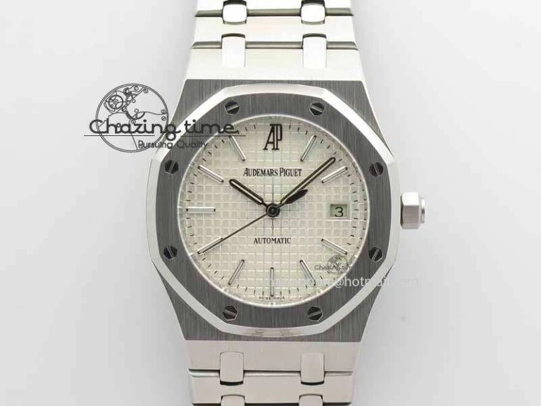 Royal Oak 39mm 15300 SS BP Maker Best Edition White Dial On SS Bracelet A Chic 5006