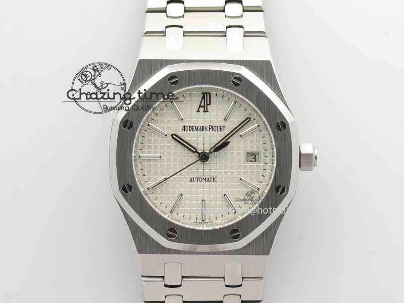 Royal Oak 39mm 15300 SS BP Maker Best Edition White Dial On SS Bracelet A Chic 5006