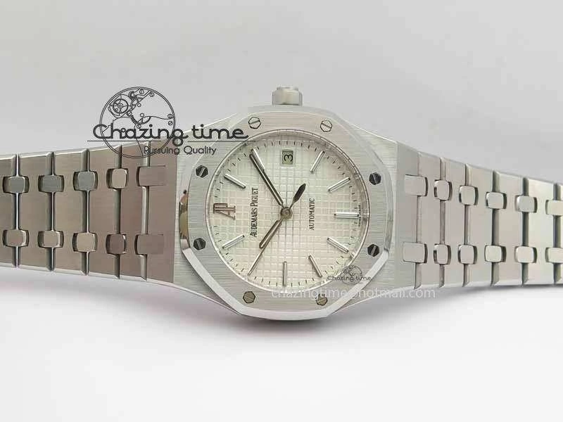 Royal Oak 39mm 15300 SS BP Maker Best Edition White Dial On SS Bracelet A Chic 5006