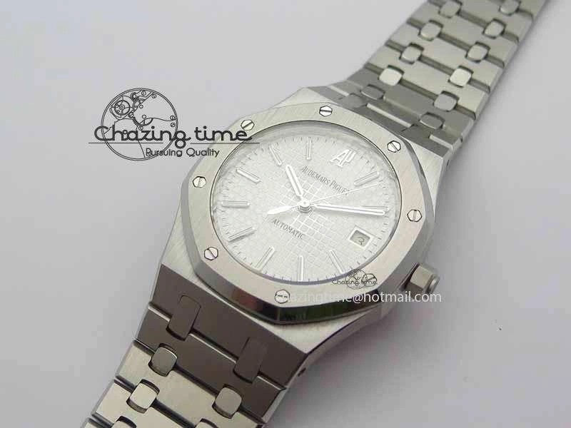 Royal Oak 39mm 15300 SS BP Maker Best Edition White Dial On SS Bracelet A Chic 5006