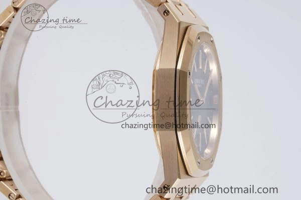 OnTrend Royal Oak 39mm 16202 “50th Anniversary” RG ZF 1:1 Best Edition Gray Textured Dial on RG Bracelet A 4628