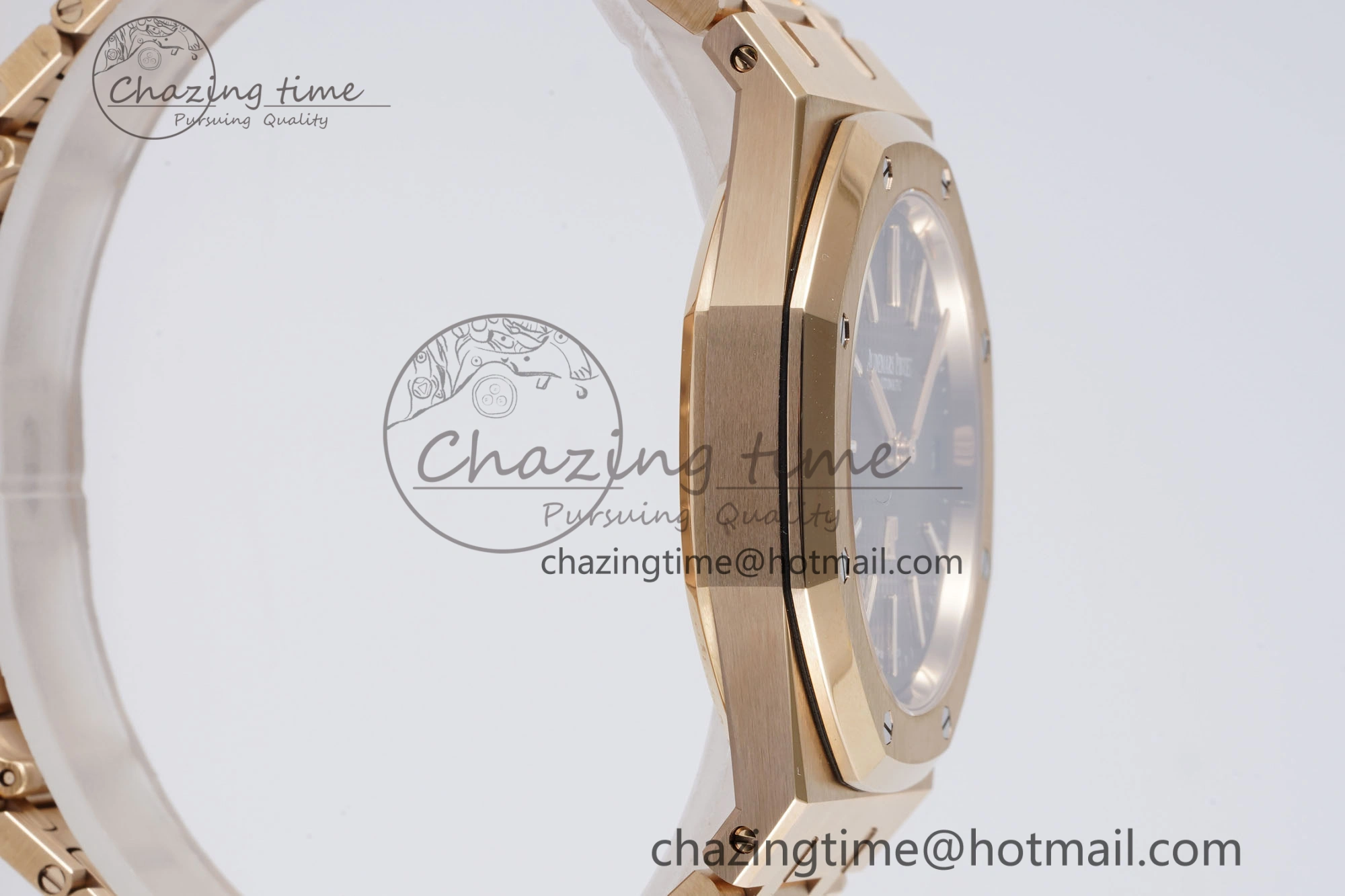 OnTrend Royal Oak 39mm 16202 “50th Anniversary” RG ZF 1:1 Best Edition Gray Textured Dial on RG Bracelet A 4628