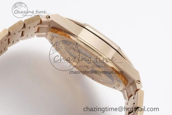 OnTrend Royal Oak 39mm 16202 “50th Anniversary” RG ZF 1:1 Best Edition Gray Textured Dial on RG Bracelet A 4628