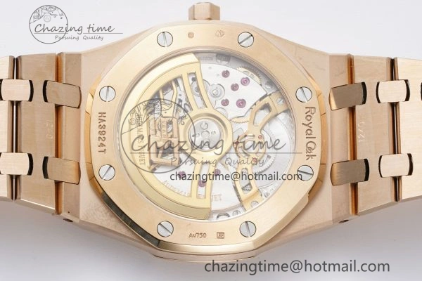 OnTrend Royal Oak 39mm 16202 “50th Anniversary” RG ZF 1:1 Best Edition Gray Textured Dial on RG Bracelet A 4628