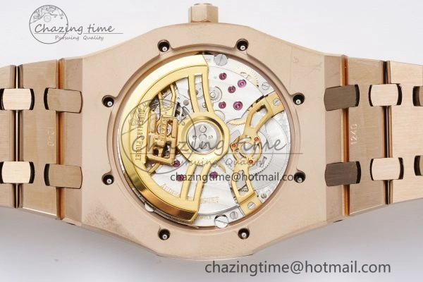 OnTrend Royal Oak 39mm 16202 “50th Anniversary” RG ZF 1:1 Best Edition Gray Textured Dial on RG Bracelet A 4628