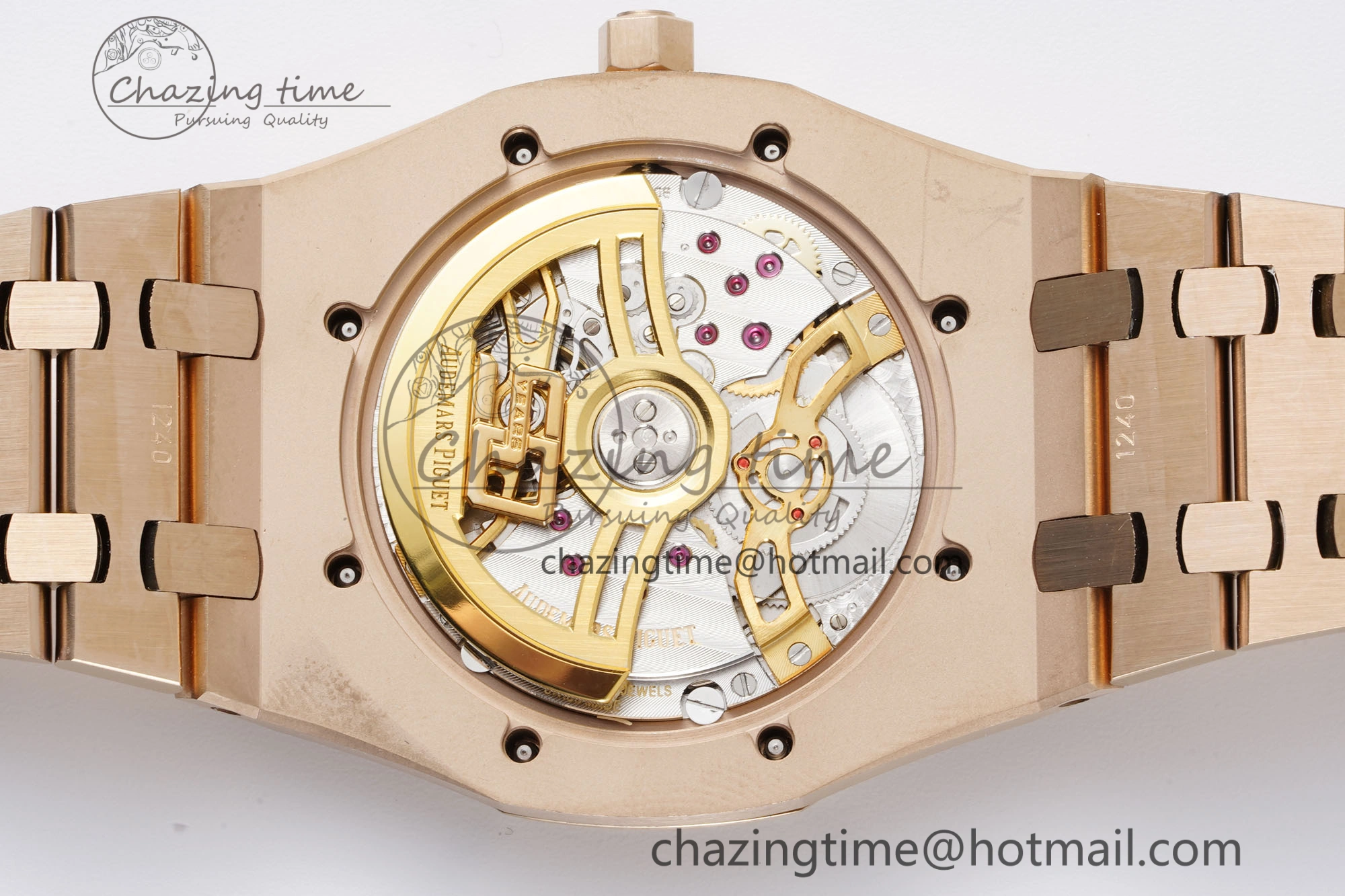 OnTrend Royal Oak 39mm 16202 “50th Anniversary” RG ZF 1:1 Best Edition Gray Textured Dial on RG Bracelet A 4628