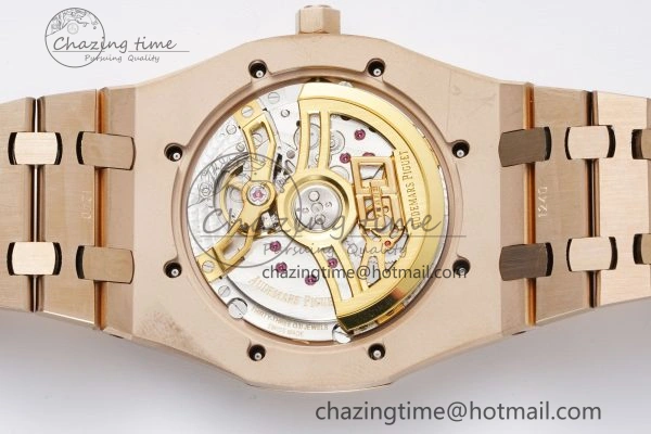 OnTrend Royal Oak 39mm 16202 “50th Anniversary” RG ZF 1:1 Best Edition Gray Textured Dial on RG Bracelet A 4628
