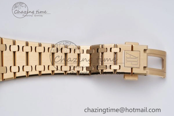 OnTrend Royal Oak 39mm 16202 “50th Anniversary” RG ZF 1:1 Best Edition Gray Textured Dial on RG Bracelet A 4628