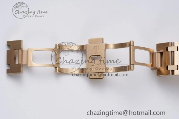 OnTrend Royal Oak 39mm 16202 “50th Anniversary” RG ZF 1:1 Best Edition Gray Textured Dial on RG Bracelet A 4628