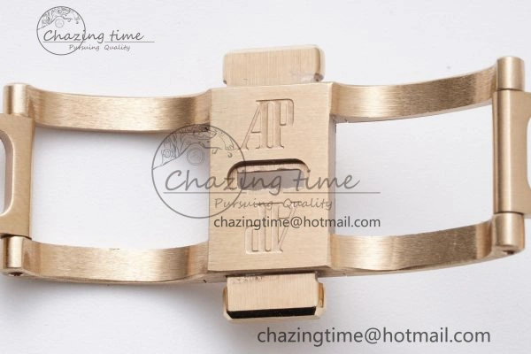 OnTrend Royal Oak 39mm 16202 “50th Anniversary” RG ZF 1:1 Best Edition Gray Textured Dial on RG Bracelet A 4628