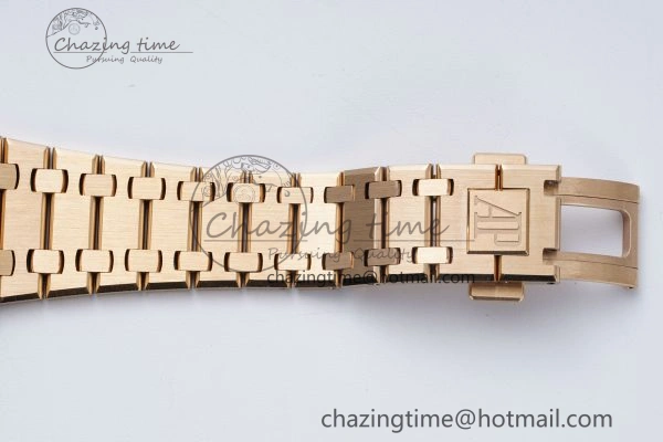 OnTrend Royal Oak 39mm 16202 “50th Anniversary” RG ZF 1:1 Best Edition Gray Textured Dial on RG Bracelet A 4628