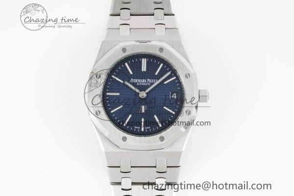 Unisex Royal Oak 39mm 16202 “50th Anniversary” SS ZF 1:1 Best Edition Blue Textured Dial on SS Bracelet A 4627