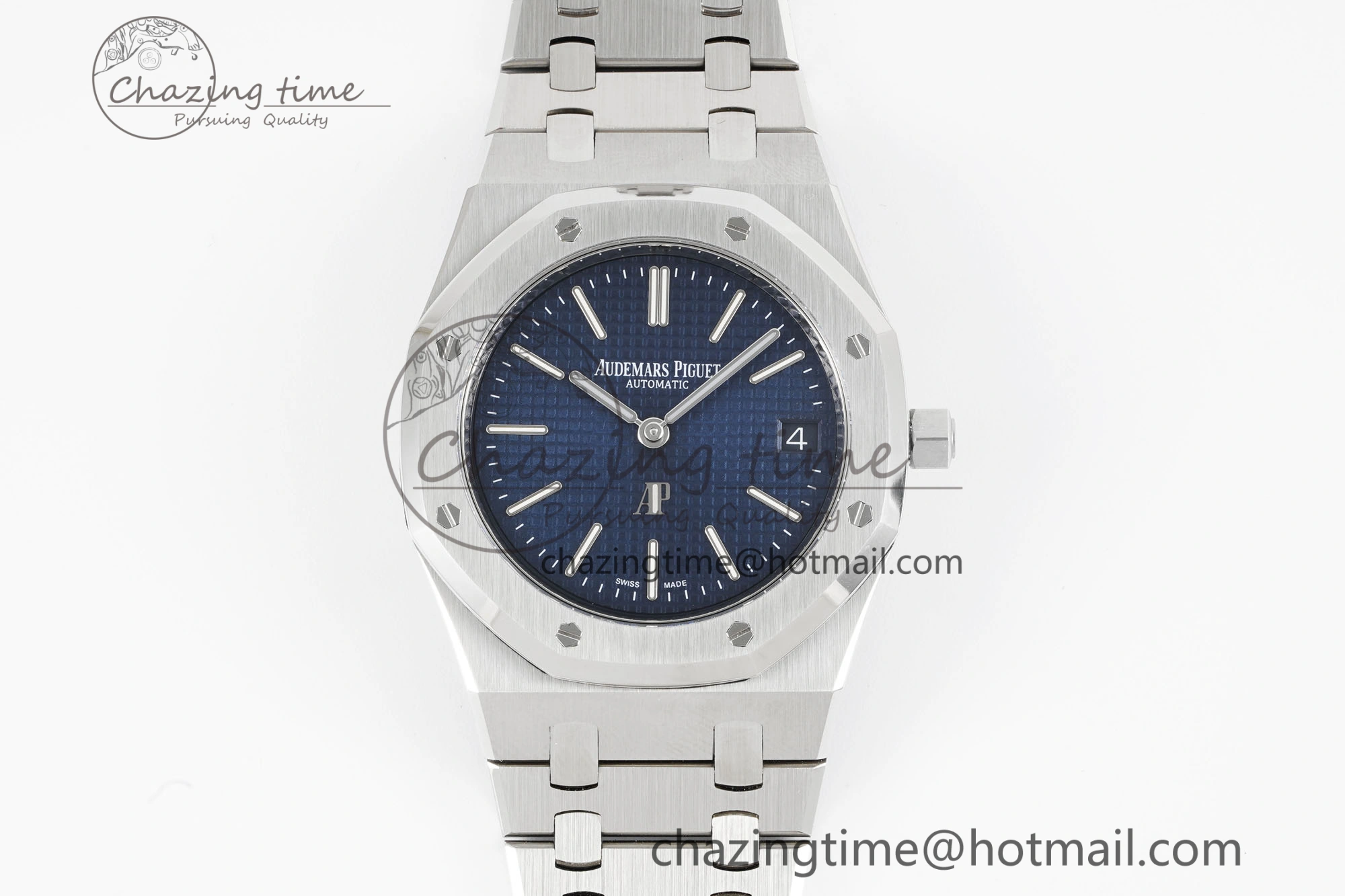 Unisex Royal Oak 39mm 16202 “50th Anniversary” SS ZF 1:1 Best Edition Blue Textured Dial on SS Bracelet A 4627