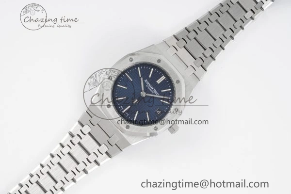Unisex Royal Oak 39mm 16202 “50th Anniversary” SS ZF 1:1 Best Edition Blue Textured Dial on SS Bracelet A 4627