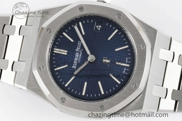 Unisex Royal Oak 39mm 16202 “50th Anniversary” SS ZF 1:1 Best Edition Blue Textured Dial on SS Bracelet A 4627
