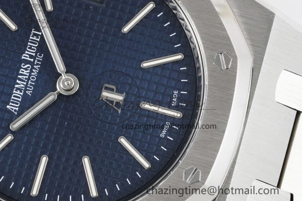 Unisex Royal Oak 39mm 16202 “50th Anniversary” SS ZF 1:1 Best Edition Blue Textured Dial on SS Bracelet A 4627