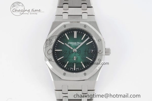 Royal Oak 39mm 16202 “50th Anniversary” SS ZF 1:1 Best Edition Green Textured Dial on SS Bracelet A Durable 4630