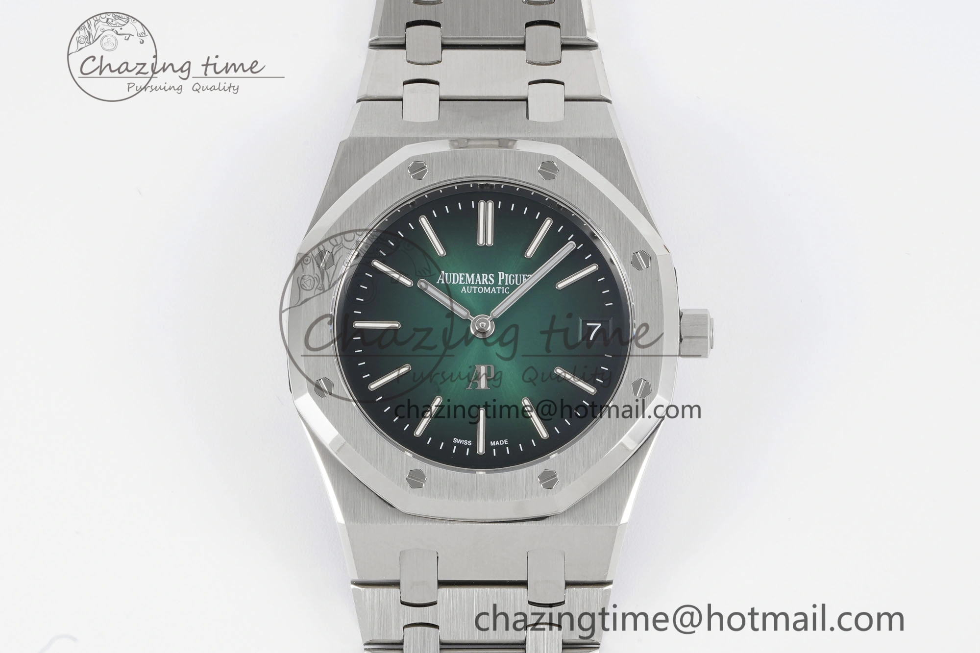 Royal Oak 39mm 16202 “50th Anniversary” SS ZF 1:1 Best Edition Green Textured Dial on SS Bracelet A Durable 4630