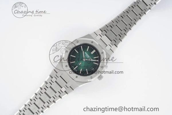 Royal Oak 39mm 16202 “50th Anniversary” SS ZF 1:1 Best Edition Green Textured Dial on SS Bracelet A Durable 4630