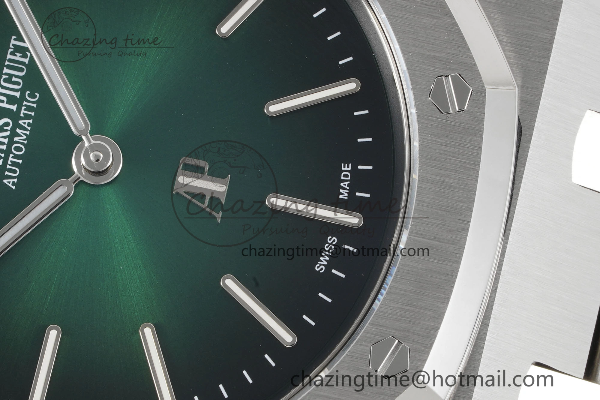 Royal Oak 39mm 16202 “50th Anniversary” SS ZF 1:1 Best Edition Green Textured Dial on SS Bracelet A Durable 4630