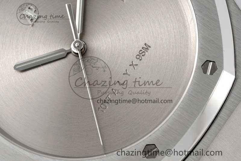 Royal Oak 41mm 1017 ALYX 9SM SS APSF Best Edition Silver Dial on SS Bracelet SA3120 Super Clone WrinkleFree 4626