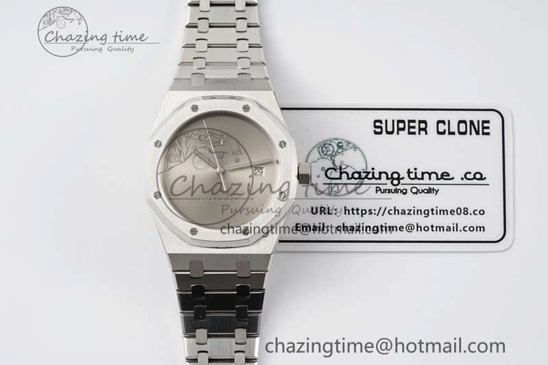 Royal Oak 41mm 1017 ALYX 9SM SS APSF Best Edition Silver Dial on SS Bracelet SA3120 Super Clone WrinkleFree 4626