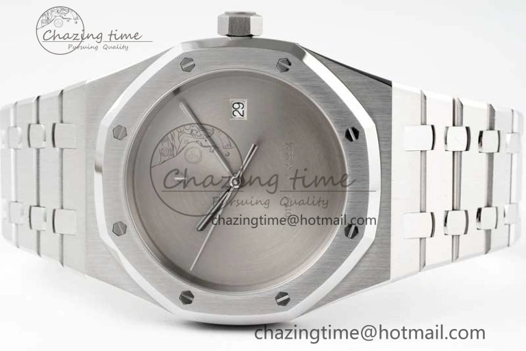 Royal Oak 41mm 1017 ALYX 9SM SS APSF Best Edition Silver Dial on SS Bracelet SA3120 Super Clone WrinkleFree 4626