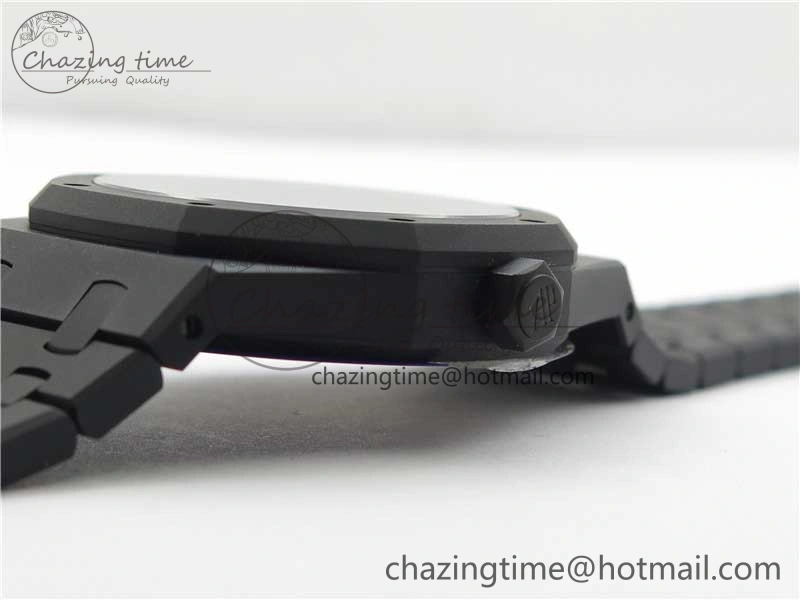 HighPerformance Royal Oak 41mm 15400 DLC ZF 1:1 Best Edition Black Textured Dial on SS Bracelet A3120 (Free Box) 4823