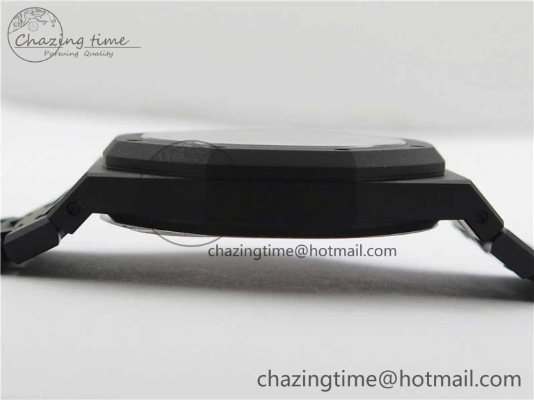 HighPerformance Royal Oak 41mm 15400 DLC ZF 1:1 Best Edition Black Textured Dial on SS Bracelet A3120 (Free Box) 4823