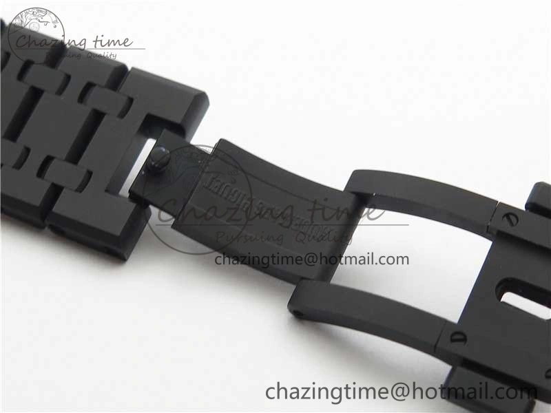 HighPerformance Royal Oak 41mm 15400 DLC ZF 1:1 Best Edition Black Textured Dial on SS Bracelet A3120 (Free Box) 4823