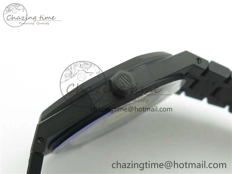 Elegant Royal Oak 41mm 15400 DLC ZF 1:1 Best Edition Blue Textured Dial on SS Bracelet A3120 (Free Box) 4822