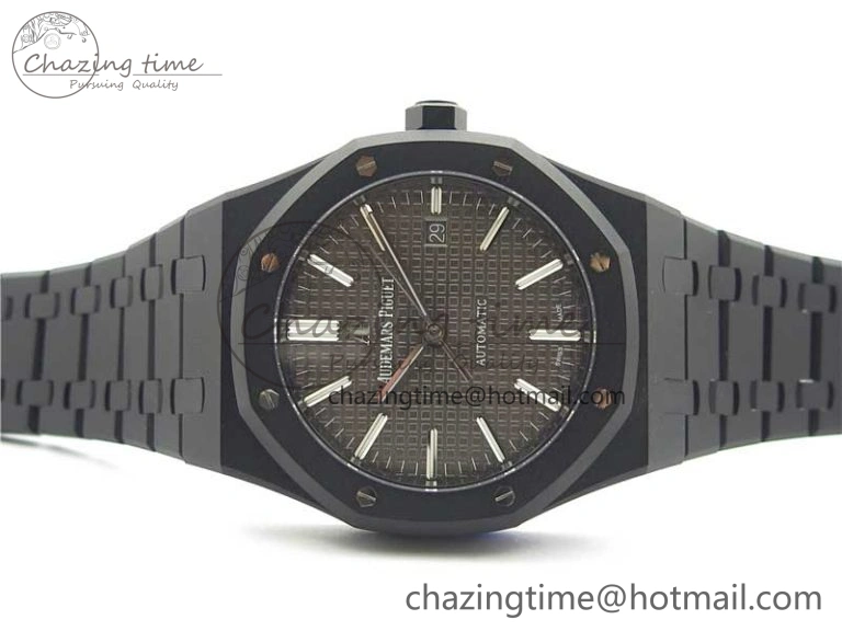Royal Oak 41mm 15400 DLC ZF 1:1 Best Edition Gray Textured Dial on SS Bracelet A3120 (Free Box) FastDry 4824