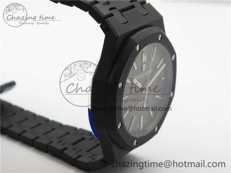 Royal Oak 41mm 15400 DLC ZF 1:1 Best Edition Gray Textured Dial on SS Bracelet A3120 (Free Box) FastDry 4824